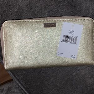 Gold Kate Spade wallet